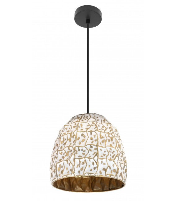 LAMPARA DE TECHO 33 Ø X 137 DESNA METAL BLANCO Y ORO