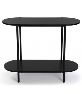 CONSOLA 90 X 40 X 70 GANTA METAL Y MADERA MDF NEGRO
