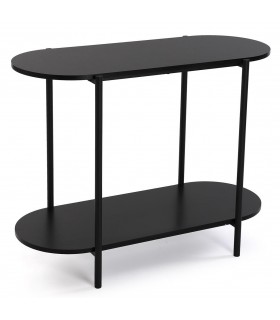CONSOLA 90 X 40 X 70 GANTA METAL Y MADERA MDF NEGRO
