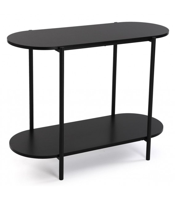 CONSOLA 90 X 40 X 70 GANTA METAL Y MADERA MDF NEGRO