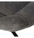 SILLON GIRTORIO 83 X 93 X 98 RAMPA TAPIZADO GRIS OSCURO METAL NEGRO