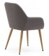SILLON DE COMEDOR COMODO METAL IMITACION ROBLE TELA GRIS