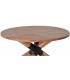 MESA DE COMEDOR REDONDA 120 MADERA DE ACACIA Y METAL