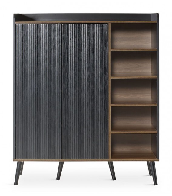 ARMARIO BAJO ORIGINAL MELAMINA NOGAL Y NEGRO