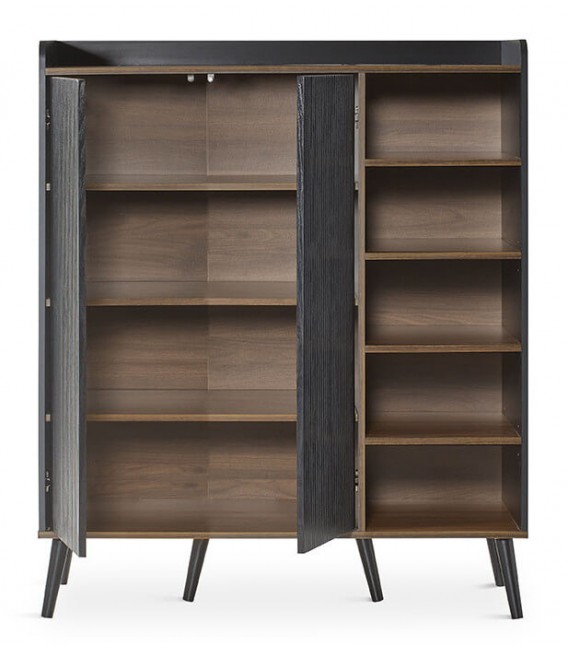 ARMARIO BAJO ORIGINAL MELAMINA NOGAL Y NEGRO