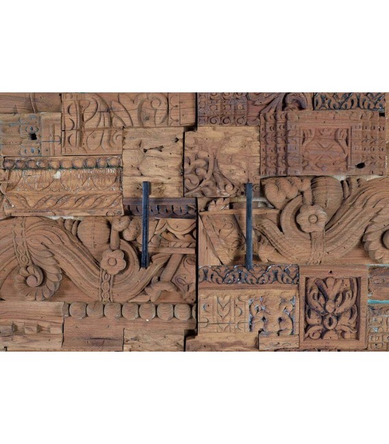 ARMARIO ALACENA MADERA MANGO RECICLADA TALLADA NATURAL