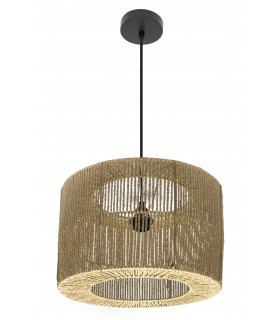 LAMPARA DE TECHO 38 Ø X 120 TRESTE CUERDA NATURAL