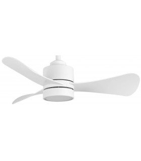 VENTILADOR SILENCIOSO LUZ LED INTEGRADA METAL BLACO ABS BLANCO