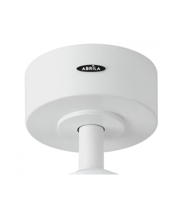 VENTILADOR SILENCIOSO LED INTEGRADO METAL BLANCO ABS IMITACION ROBLE