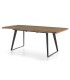 MESA DE COMEDOR EXTENSIBLE 140 MADERA NATURAL METAL NEGRO