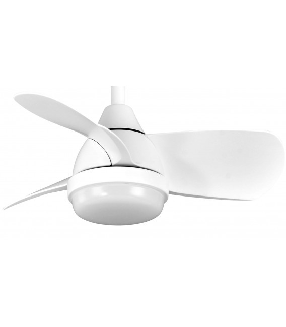 VENTILADOR SILENCIOSO LED INTEGRADO METAL BLANCO ABS BLANCO