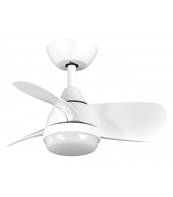 VENTILADOR SILENCIOSO LED INTEGRADO METAL BLANCO ABS BLANCO