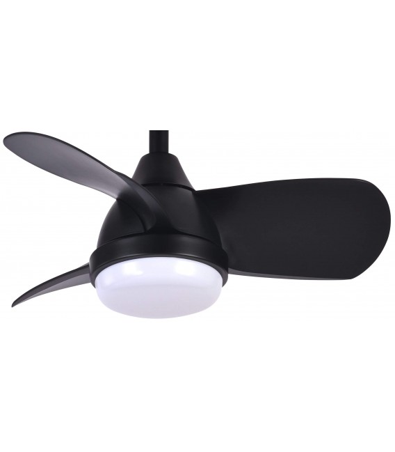 VENTILADOR SILENCIOSO LED INTEGRADO METAL BLANCO ABS NEGRO