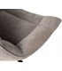 SILLON GIRTORIO TAPIZADO GRIS PIE EN METAL NEGRO