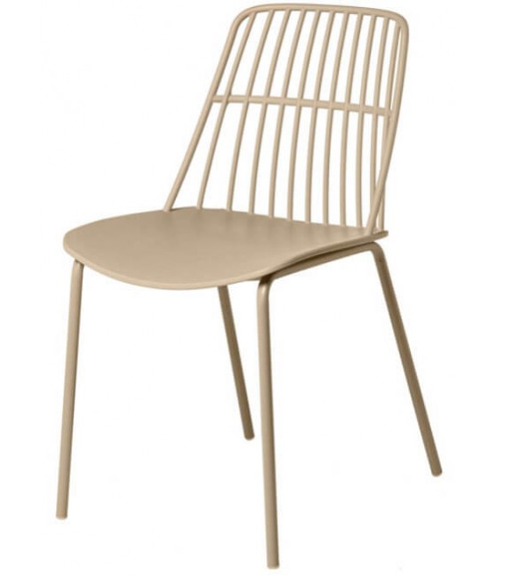 SILLA 46 X 66 RAMPLIO METAL Y POLIPROPILENO COLOR BEIGE