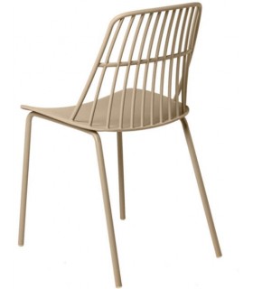 SILLA 46 X 66 RAMPLIO METAL Y POLIPROPILENO COLOR BEIGE