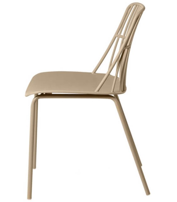 SILLA 46 X 66 RAMPLIO METAL Y POLIPROPILENO COLOR BEIGE