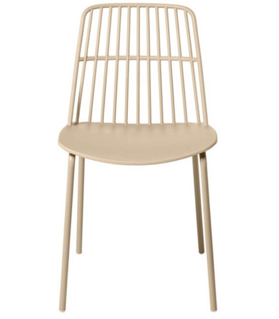 SILLA 46 X 66 RAMPLIO METAL Y POLIPROPILENO COLOR BEIGE