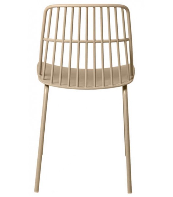 SILLA 46 X 66 RAMPLIO METAL Y POLIPROPILENO COLOR BEIGE