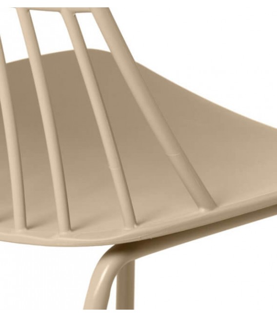 SILLA 46 X 66 RAMPLIO METAL Y POLIPROPILENO COLOR BEIGE