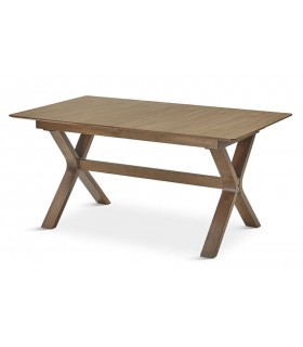 MESA DE COMEDOR RECTANGULAR EXTENSIBLE MADERA NOGAL MDMHOGAR