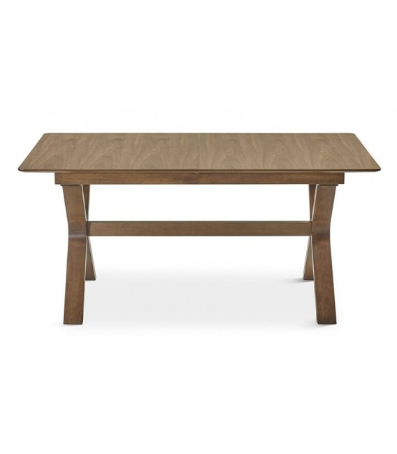MESA DE COMEDOR RECTANGULAR EXTENSIBLE MADERA NOGAL MDMHOGAR
