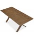 MESA DE COMEDOR RECTANGULAR EXTENSIBLE MADERA NOGAL MDMHOGAR