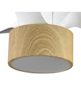 VENTILADOR SILENCIOSO PEQUEÑO METAL BLANCO ABS MADERA Y BLANCO