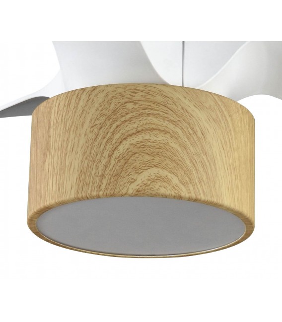 VENTILADOR SILENCIOSO PEQUEÑO METAL BLANCO ABS MADERA Y BLANCO