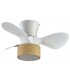 VENTILADOR SILENCIOSO PEQUEÑO METAL BLANCO ABS MADERA Y BLANCO