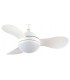 VENTILADOR SILENCIOSO LED INTEGRADO METAL BLANCO ABS BLANCO