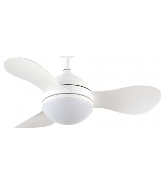 VENTILADOR SILENCIOSO LED INTEGRADO METAL BLANCO ABS BLANCO