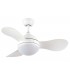 VENTILADOR SILENCIOSO LED INTEGRADO METAL BLANCO ABS BLANCO