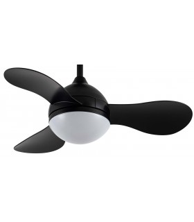 VENTILADOR SILENCIOSO LED INTEGRADO METAL NEGRO ABS  NEGRO