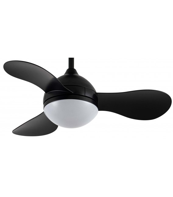 VENTILADOR SILENCIOSO LED INTEGRADO METAL NEGRO ABS  NEGRO