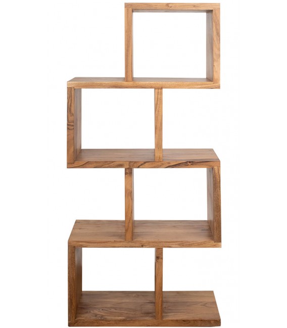 ESTANTERIA LIBRERIA IRREGULAR PEQUEÑA MADERA DE MANGO NATURAL