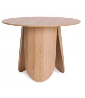 MESA DE COMEDOR REDONDA GRANDE MADERA DE ROBLE NATURAL