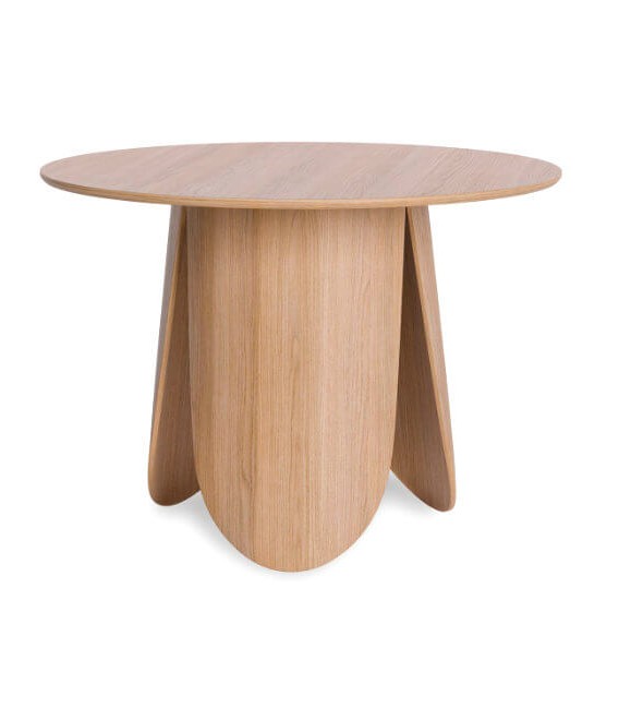 MESA DE COMEDOR REDONDA GRANDE MADERA DE ROBLE NATURAL