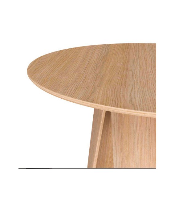 MESA DE COMEDOR REDONDA GRANDE MADERA DE ROBLE NATURAL