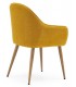 SILLON COMEDOR COMODO AMARILLO Y BEIGE PATAS MADERA
