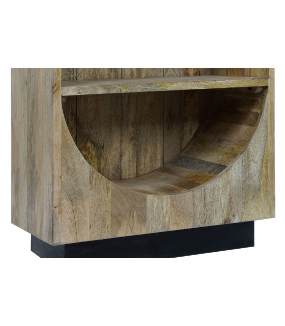 ESTANTERIA ORIGINAL ESTILO COLONIAL MADERA MANGO NATURAL Y NEGRO