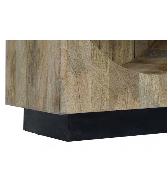 ESTANTERIA ORIGINAL ESTILO COLONIAL MADERA MANGO NATURAL Y NEGRO