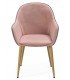 SILLON COMEDOR COMODO ESTILO NORDICO GRIS Y ROSA PATAS MADERA