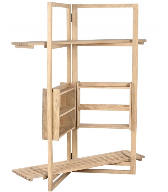 ESTANTERIA ORIGINAL IRREGULAR MADERA MANGO NATURAL