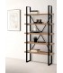 ESTANTERIA ESTILO INDUSTRIAL METAL NEGRO Y ROBLE NATURAL
