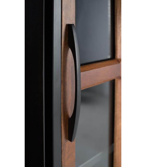 VITRINA ORIGINAL ESTILO INDUSTRIAL MADERA MANGO METAL NEGRO