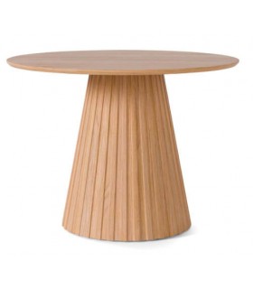 MESA DE COMEDOR REDONDA PEQUEÑA MADERA ROBLE NATURAL