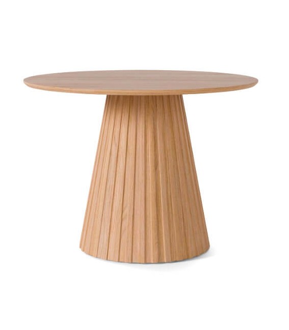 MESA DE COMEDOR REDONDA PEQUEÑA MADERA ROBLE NATURAL