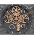 RELOJ DE PARED GRANDE POLICARBONATO Y CRISTAL GRIS Y DORADO