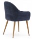 SILLON COMEDOR COMODO ESTILO NORDICO AZUL Y GRIS PATAS MADERA